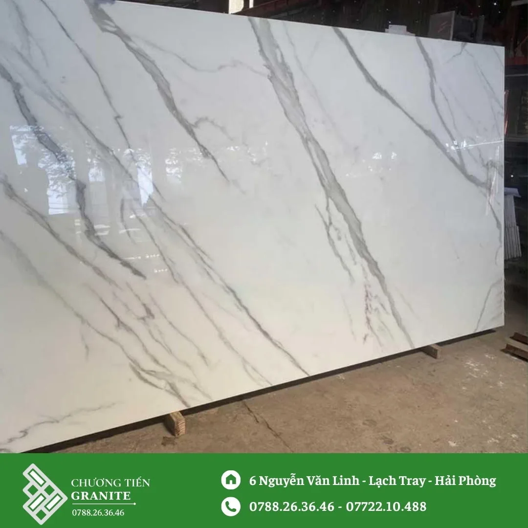 Đá Granite Trắng Vân Mây Nhân Tạo