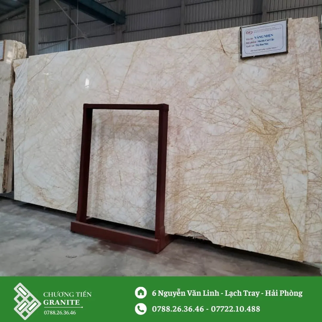 Đá Marble Vàng Màng Nhện