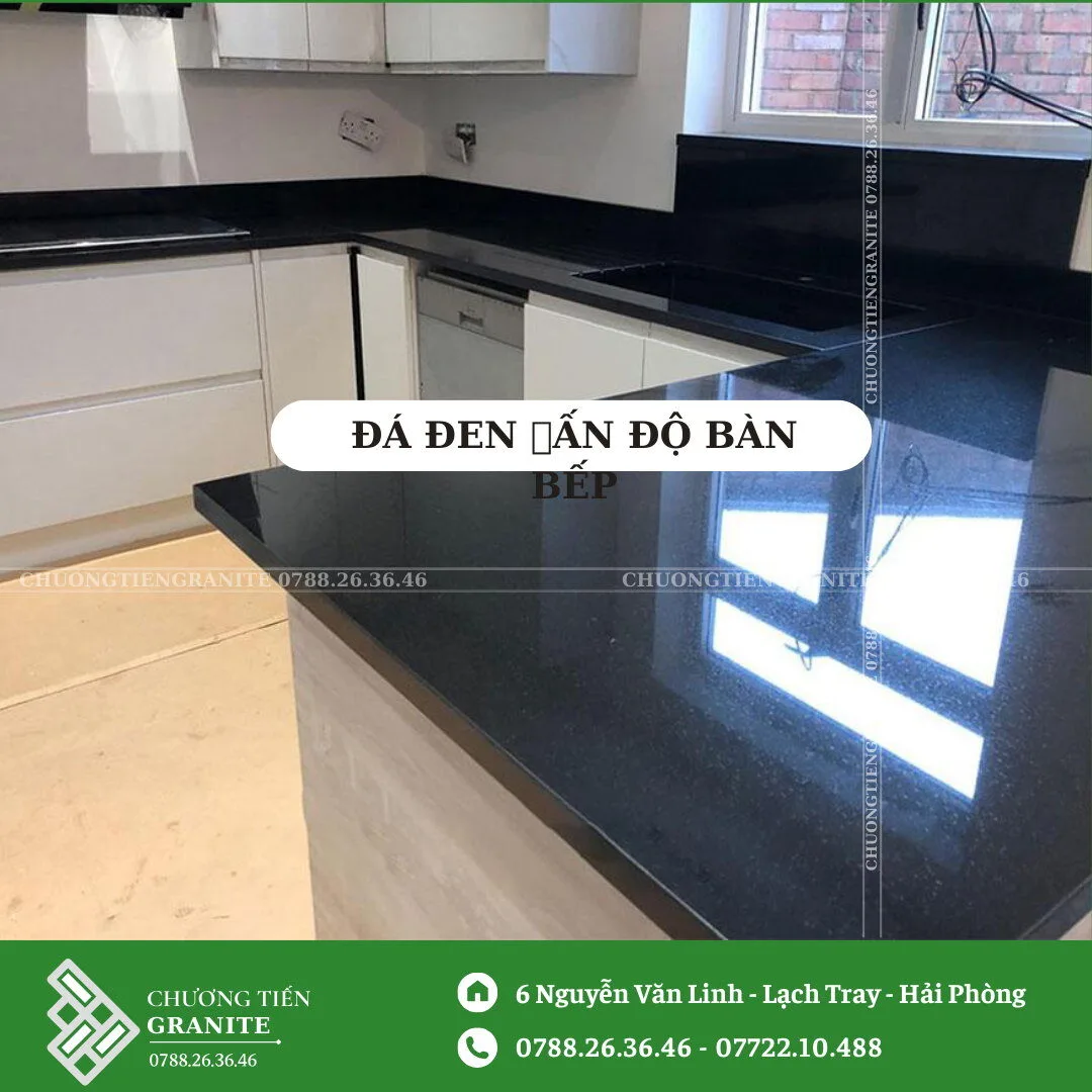 Đá Đen Ấn Độ Ốp Bàn Bếp