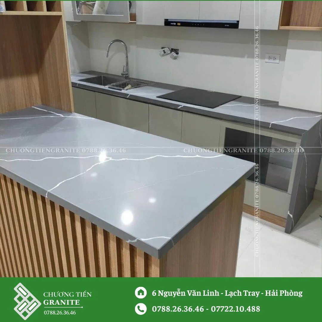 Đá Thạch Anh Ốp Bàn Bếp