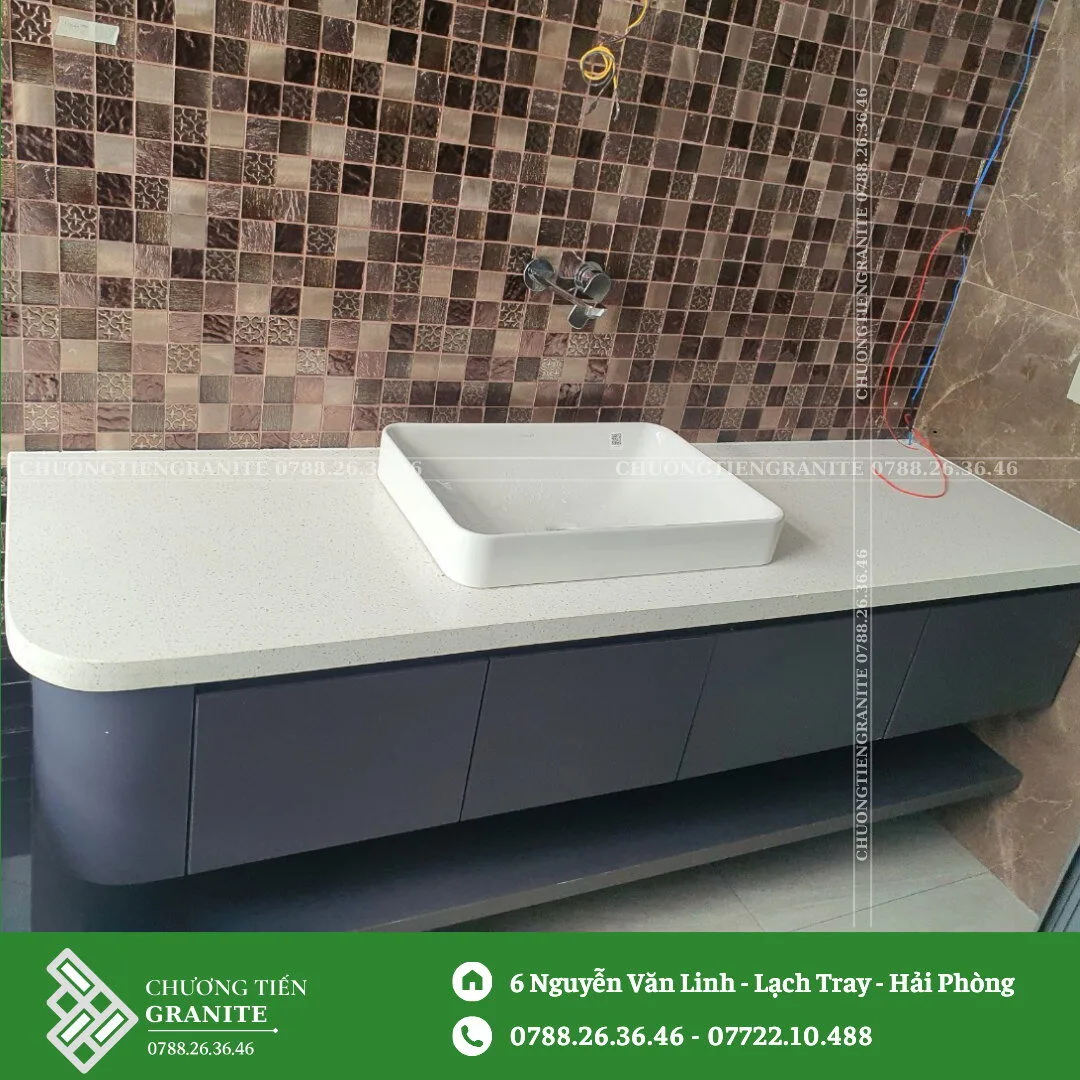 Mẫu Đá Lavabo Mặt Trắng CT10