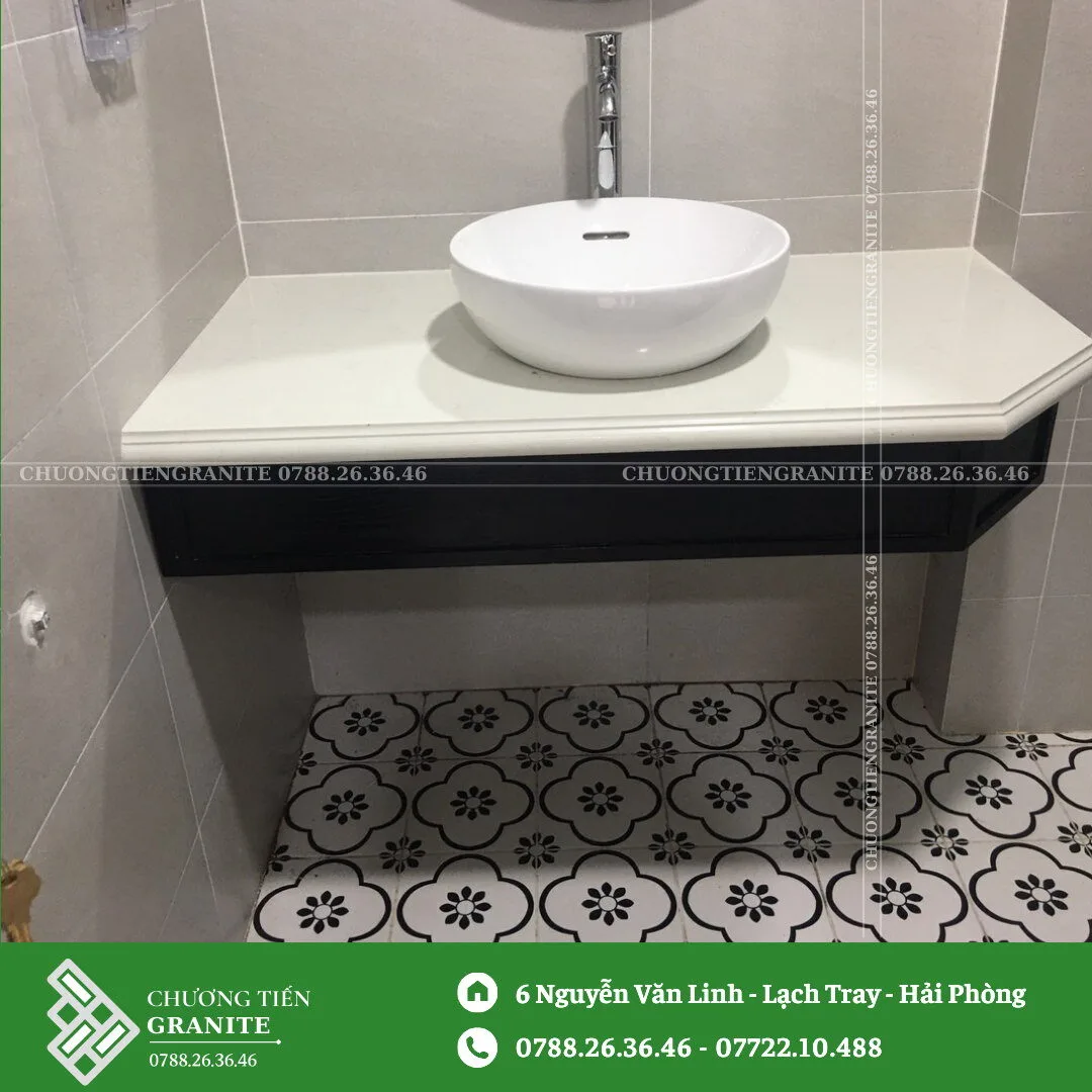 Mẫu Đá Lavabo Mặt Trắng CT07