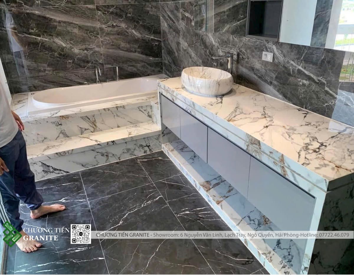 đá ốp lavabo